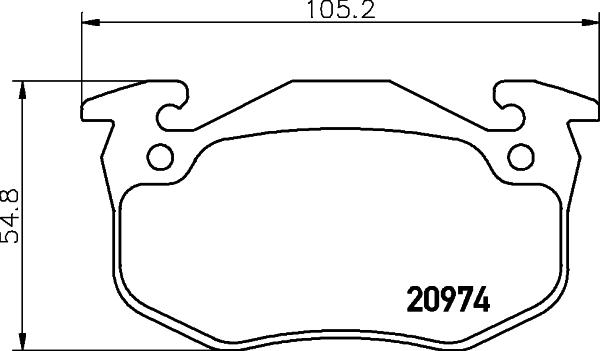 HELLA 8DB 355 018-951 - Тормозные колодки, дисковые, комплект parts5.com