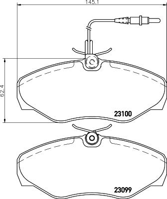 HELLA 8DB 355 018-501 - Тормозные колодки, дисковые, комплект parts5.com