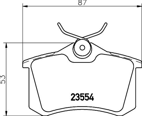 HELLA 8DB 355 018-111 - Тормозные колодки, дисковые, комплект parts5.com