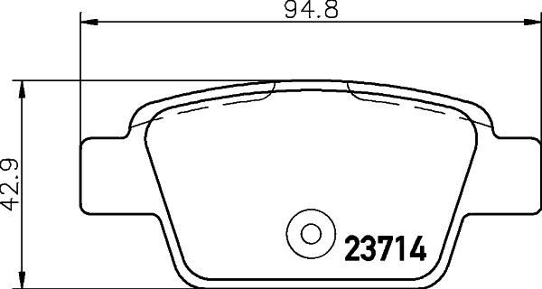 HELLA 8DB 355 018-851 - Тормозные колодки, дисковые, комплект parts5.com