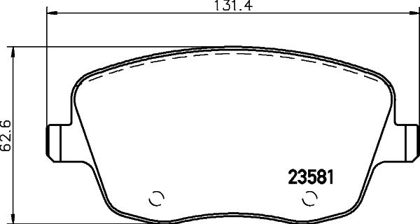 HELLA 8DB 355 018-801 - Тормозные колодки, дисковые, комплект parts5.com