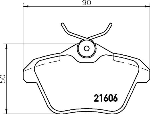 HELLA 8DB 355 018-291 - Тормозные колодки, дисковые, комплект parts5.com