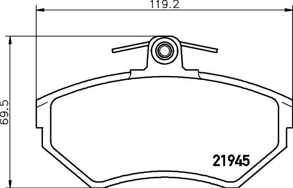 HELLA 8DB 355 018-251 - Тормозные колодки, дисковые, комплект parts5.com