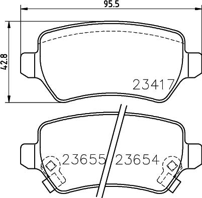 HELLA 8DB 355 018-781 - Тормозные колодки, дисковые, комплект parts5.com