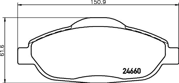 HELLA 8DB 355 013-911 - Тормозные колодки, дисковые, комплект parts5.com