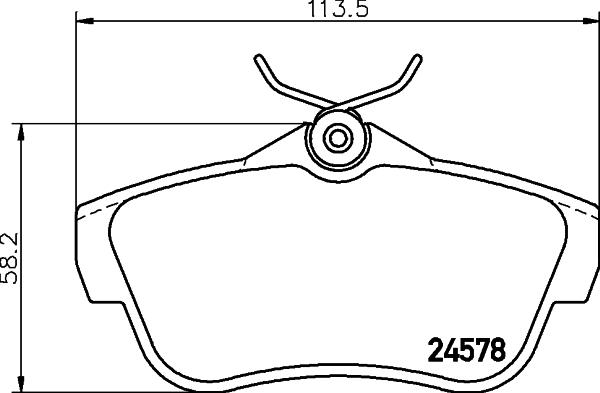 HELLA 8DB 355 013-421 - Тормозные колодки, дисковые, комплект parts5.com