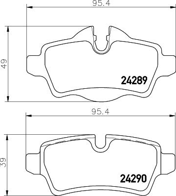 HELLA 8DB 355 013-661 - Тормозные колодки, дисковые, комплект parts5.com