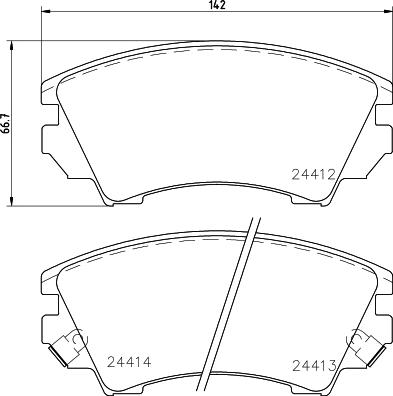 HELLA 8DB 355 013-041 - Тормозные колодки, дисковые, комплект parts5.com