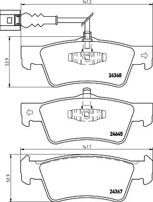 HELLA 8DB 355 013-841 - Тормозные колодки, дисковые, комплект parts5.com