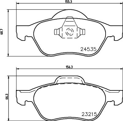 HELLA 8DB 355 013-271 - Тормозные колодки, дисковые, комплект parts5.com