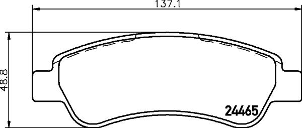 HELLA 8DB 355 012-911 - Тормозные колодки, дисковые, комплект parts5.com