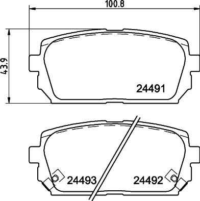 HELLA 8DB 355 012-971 - Тормозные колодки, дисковые, комплект parts5.com