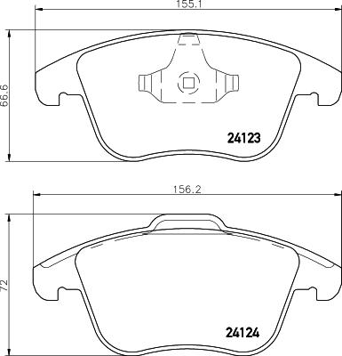 HELLA 8DB 355 012-891 - Тормозные колодки, дисковые, комплект parts5.com