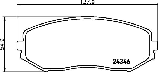 HELLA 8DB 355 012-351 - Тормозные колодки, дисковые, комплект parts5.com