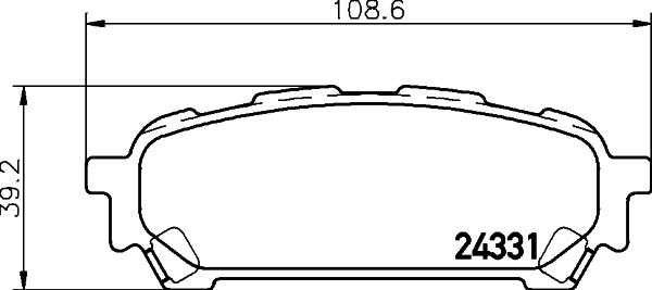 HELLA 8DB 355 012-311 - Тормозные колодки, дисковые, комплект parts5.com