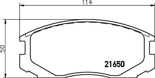 HELLA 8DB 355 017-161 - Тормозные колодки, дисковые, комплект parts5.com