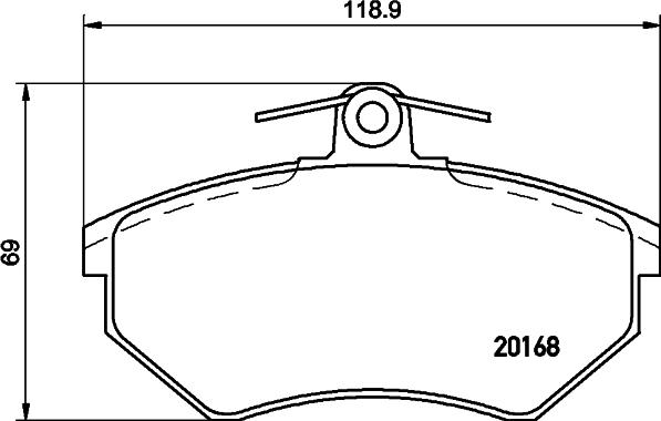 HELLA 8DB 355 017-891 - Тормозные колодки, дисковые, комплект parts5.com