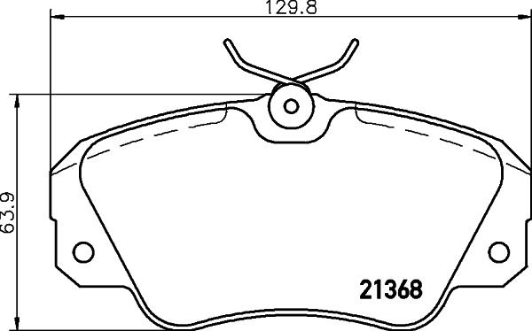 HELLA 8DB 355 017-771 - Тормозные колодки, дисковые, комплект parts5.com