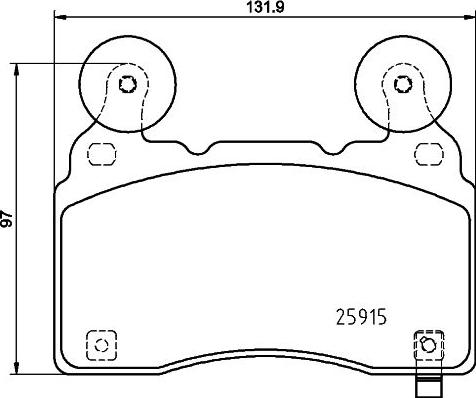 HELLA 8DB 355 039-481 - Тормозные колодки, дисковые, комплект parts5.com