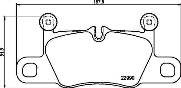 HELLA 8DB 355 039-821 - Тормозные колодки, дисковые, комплект parts5.com