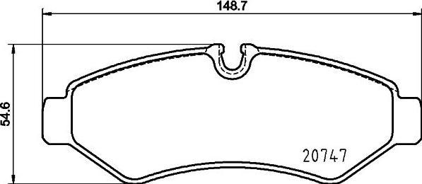 HELLA 8DB 355 036-861 - Тормозные колодки, дисковые, комплект parts5.com