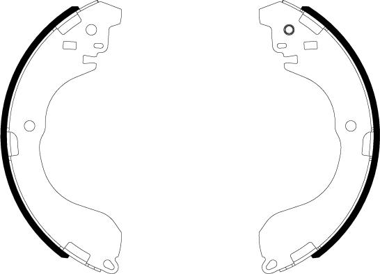 HELLA 8DB 355 038-041 - Комплект тормозных колодок, барабанные parts5.com