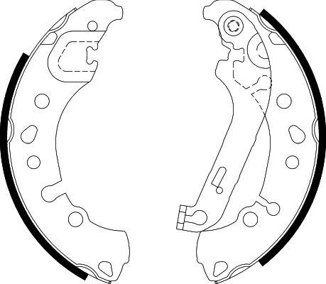 HELLA 8DB 355 038-011 - Комплект тормозных колодок, барабанные parts5.com