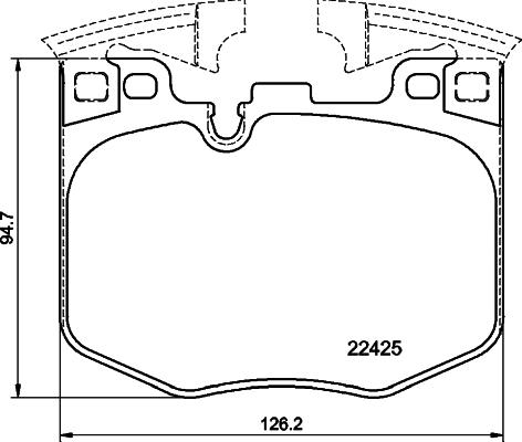 HELLA 8DB 355 025-951 - Тормозные колодки, дисковые, комплект parts5.com