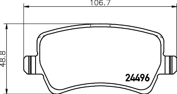 HELLA 8DB 355 025-401 - Тормозные колодки, дисковые, комплект parts5.com