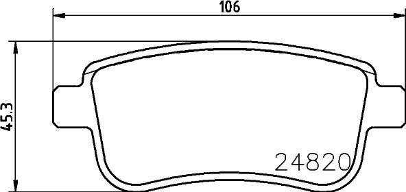 HELLA 8DB 355 025-421 - Тормозные колодки, дисковые, комплект parts5.com