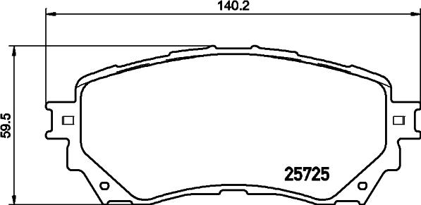 HELLA 8DB 355 020-901 - Тормозные колодки, дисковые, комплект parts5.com