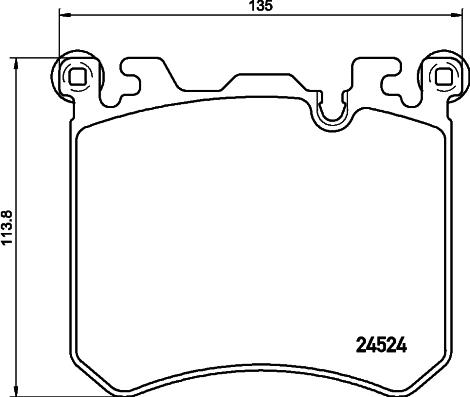 HELLA 8DB 355 020-431 - Тормозные колодки, дисковые, комплект parts5.com