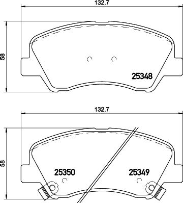 HELLA 8DB 355 020-231 - Тормозные колодки, дисковые, комплект parts5.com