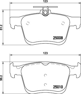 HELLA 8DB 355 020-271 - Тормозные колодки, дисковые, комплект parts5.com