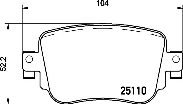 HELLA 8DB 355 021-911 - Тормозные колодки, дисковые, комплект parts5.com