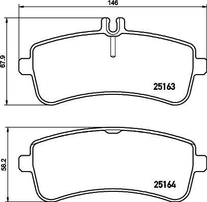 HELLA 8DB 355 021-521 - Тормозные колодки, дисковые, комплект parts5.com