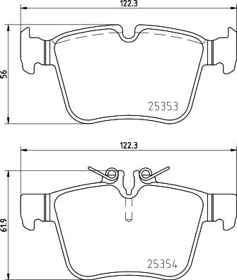 HELLA 8DB 355 021-831 - Тормозные колодки, дисковые, комплект parts5.com