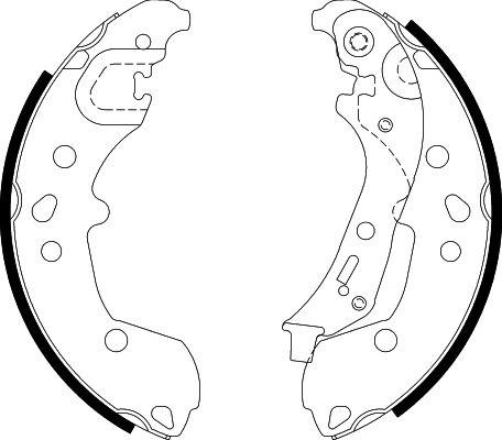 HELLA 8DB 355 022-881 - Комплект тормозных колодок, барабанные parts5.com