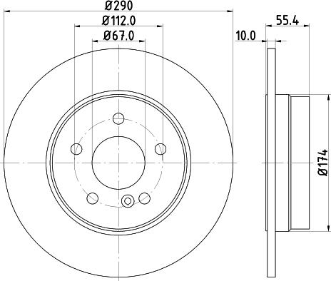 HELLA 8DD 355 104-321 - Тормозной диск parts5.com