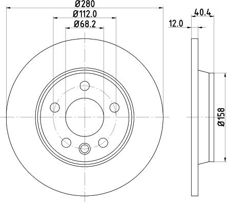 HELLA 8DD 355 105-601 - Тормозной диск parts5.com