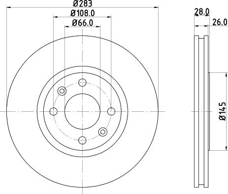 HELLA 8DD 355 105-051 - Тормозной диск parts5.com