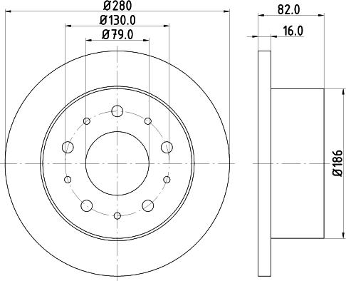 HELLA 8DD 355 108-981 - Тормозной диск parts5.com