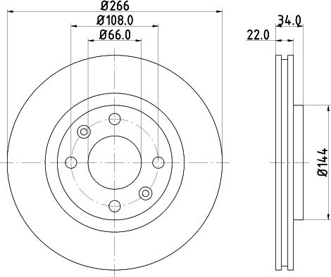 HELLA 8DD 355 108-351 - Тормозной диск parts5.com