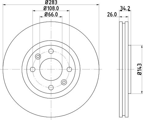 HELLA 8DD 355 108-371 - Тормозной диск parts5.com