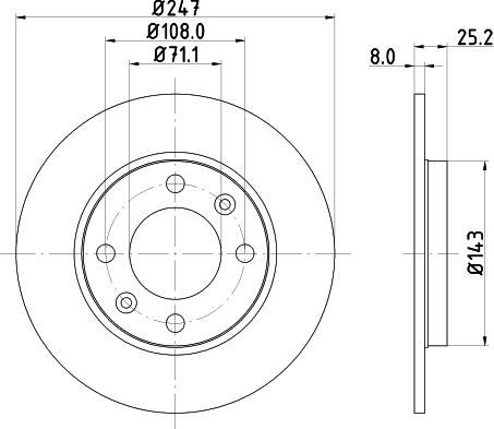 HELLA 8DD 355 102-511 - Тормозной диск parts5.com