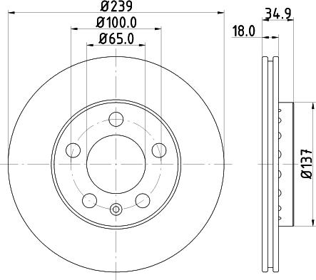 HELLA 8DD 355 107-651 - Тормозной диск parts5.com