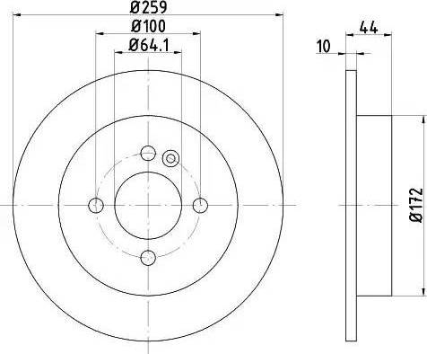 HELLA 8DD 355 107-811 - Тормозной диск parts5.com