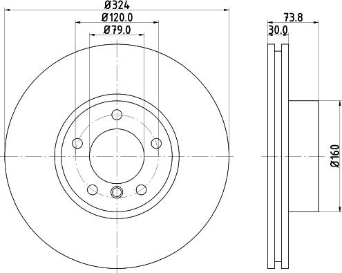 HELLA 8DD 355 107-711 - Тормозной диск parts5.com