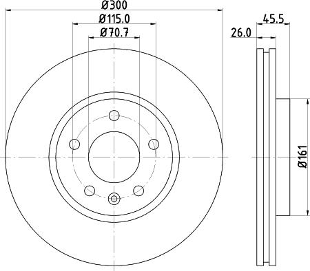 HELLA 8DD 355 116-591 - Тормозной диск parts5.com