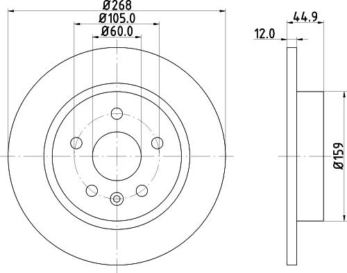 HELLA 8DD 355 116-581 - Тормозной диск parts5.com